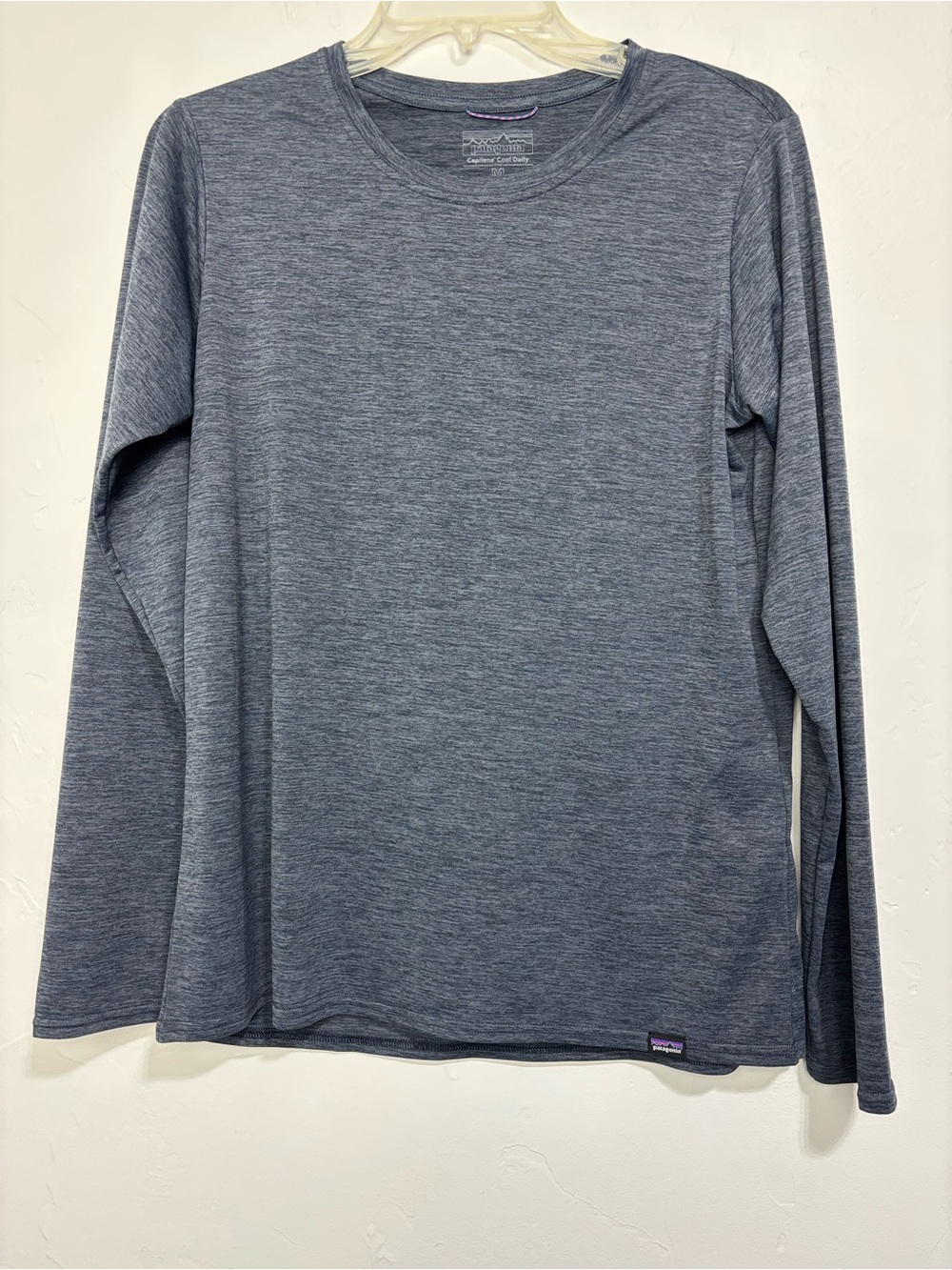 Patagonia Capilene Cool Daily Blue Gray Long Sleeve Crew Neck Women's Medium